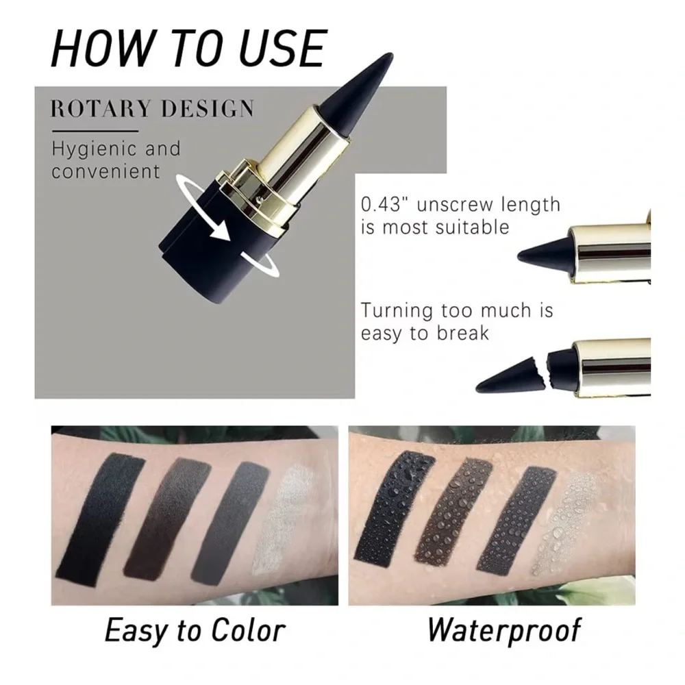 🆕 2pcs Smooth Gel eyeliners natural black